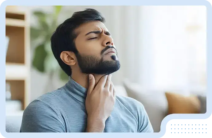 Common symptoms of a sore throat