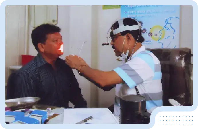 Sinusitis diagnosis ENT consultation nasal checkup