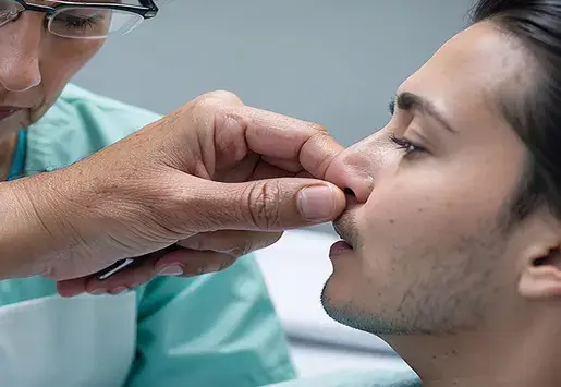 Sinusitis with nasal polyp thumb